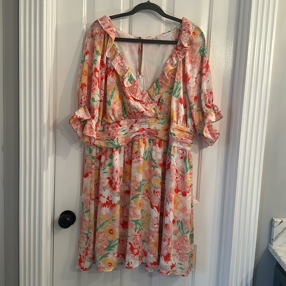 EUC Beautiful Emily Wonder Floral Dress Size 1X